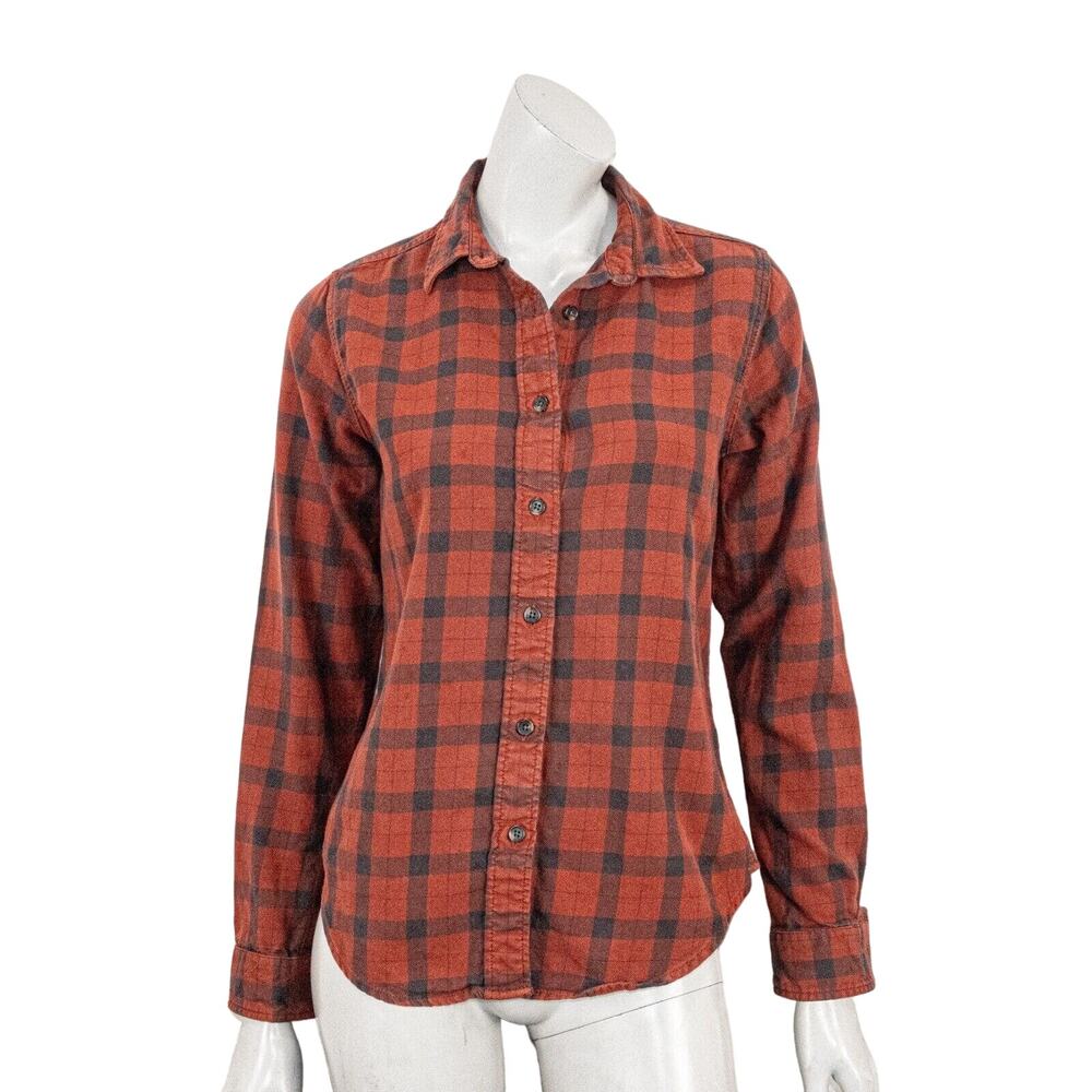 CC Filson Co Button up alaskan Shirt in Brick Red Plaid Size Small